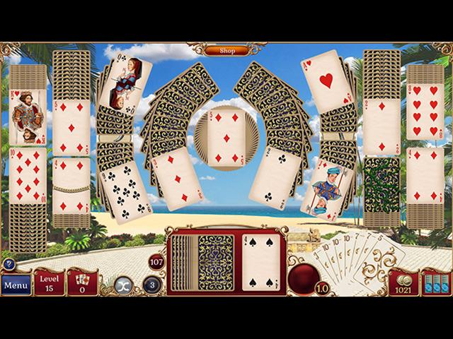 Экран игры 1 Игры Коллекция Солитер Джуэл матч.